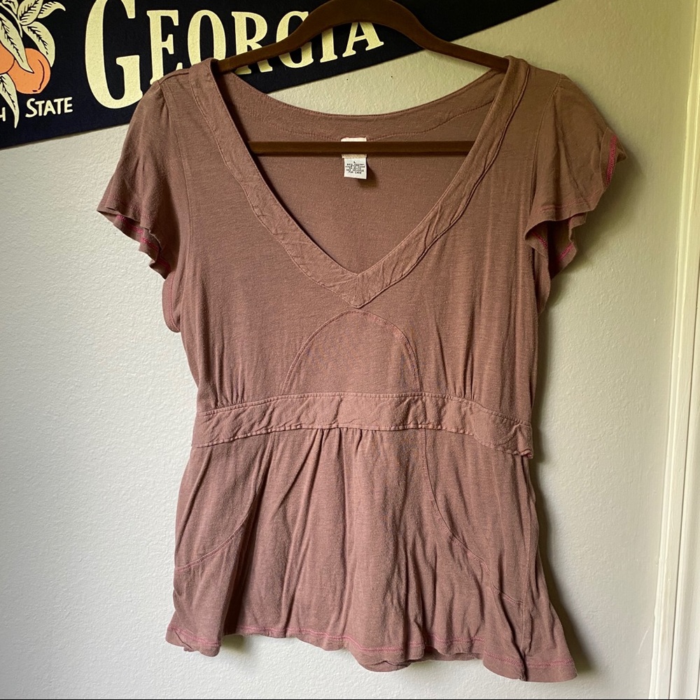 EUC anthropologie tie back top